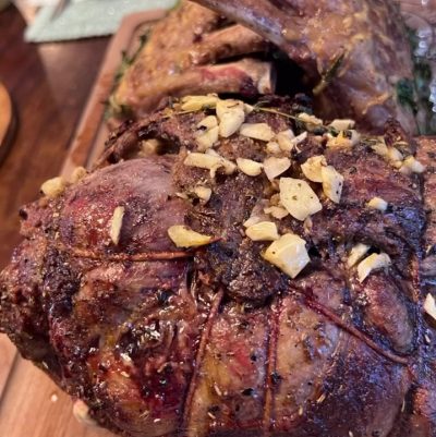 Garlic Stuffed Leg Of Lamb